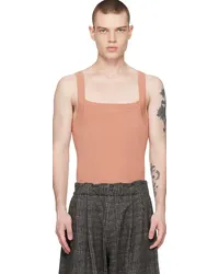 Dries van Noten Pink Square Neck Tank Top Skin