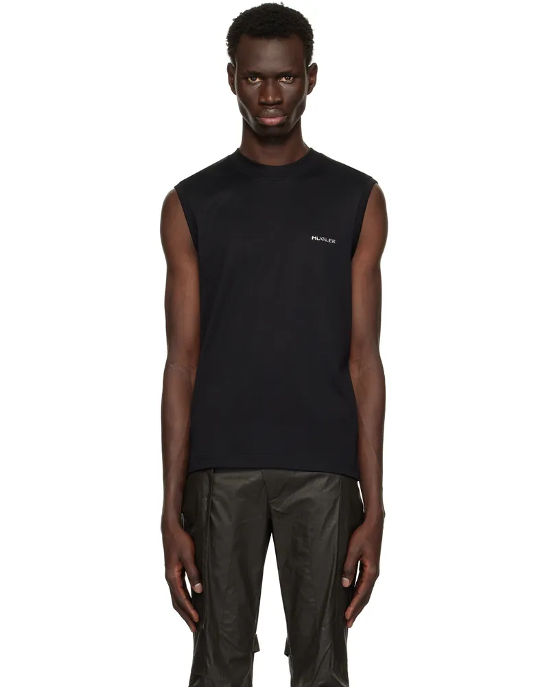 Thierry Mugler Black Signature Sleeveless Tank Top 1999