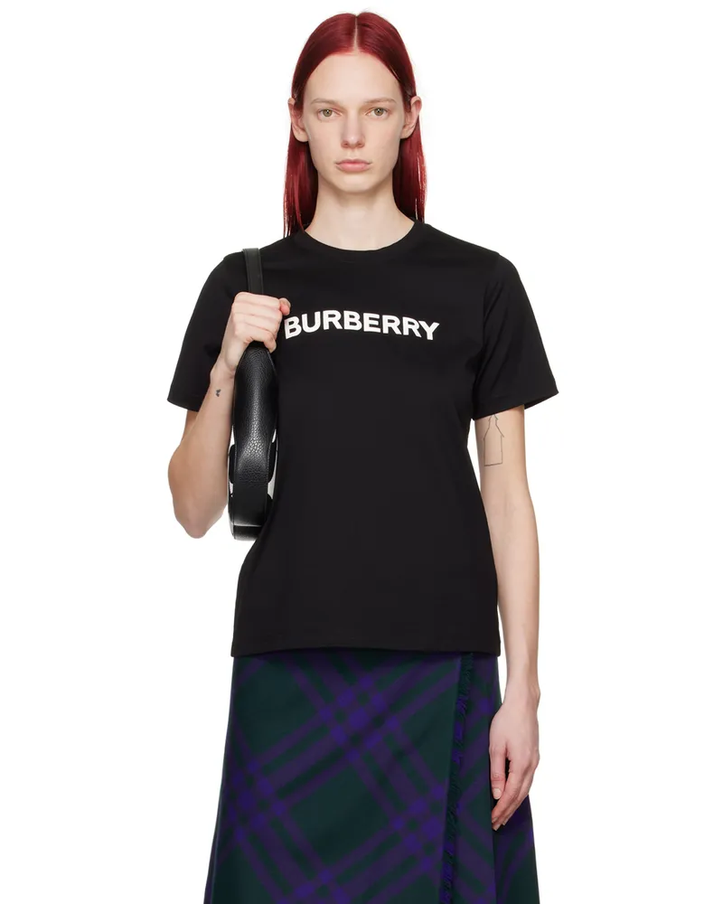 Burberry Black Bonded T-Shirt Black