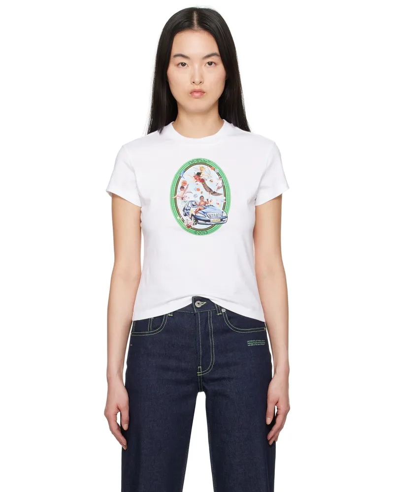 OFF-WHITE White Oval Fresco T-shirt White