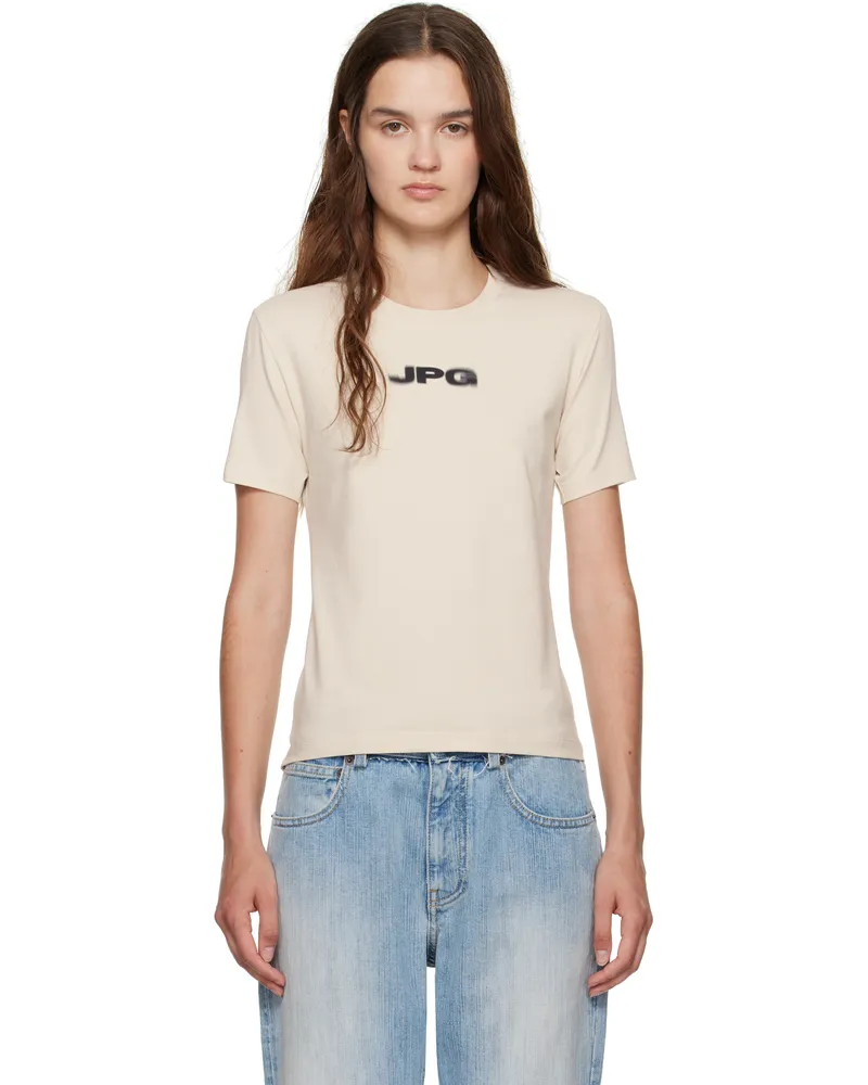 Jean Paul Gaultier Beige 'The JPG' Baby T-shirt 6900