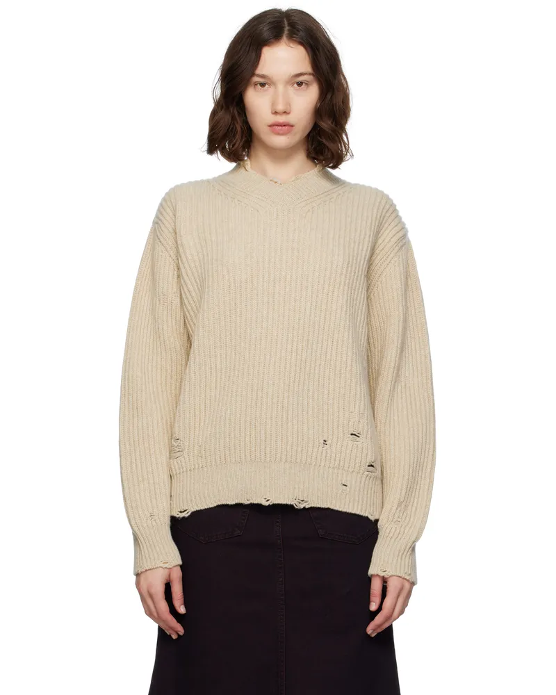 Maison Margiela Beige Wool Sweater 806m