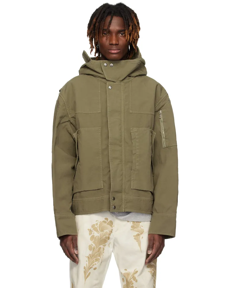 Dries van Noten Khaki Flap Pocket Jacket 805