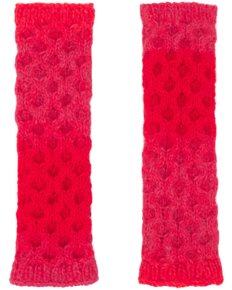 ARG Pink & Orange Hayley Fingerless Gloves Pink