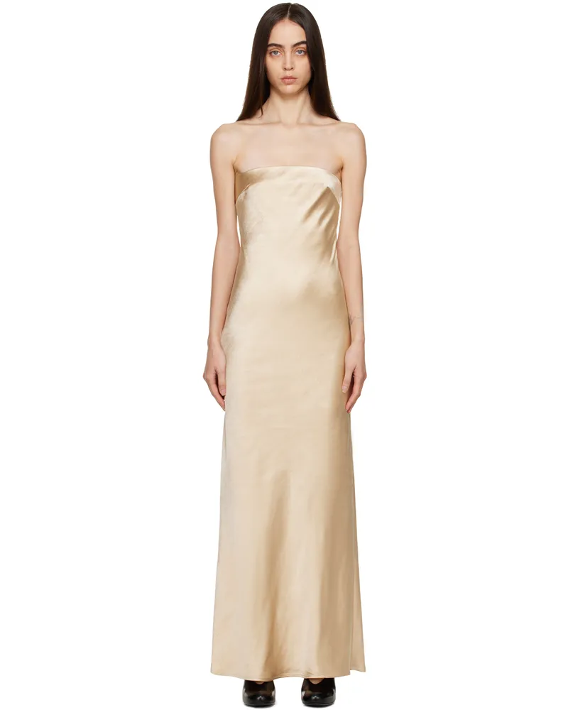 THIRD FORM Beige Tie Back Maxi Dress Sand