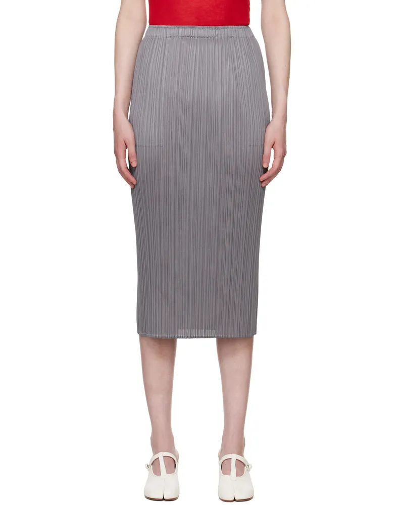 Issey Miyake Gray Basics Midi Skirt 12