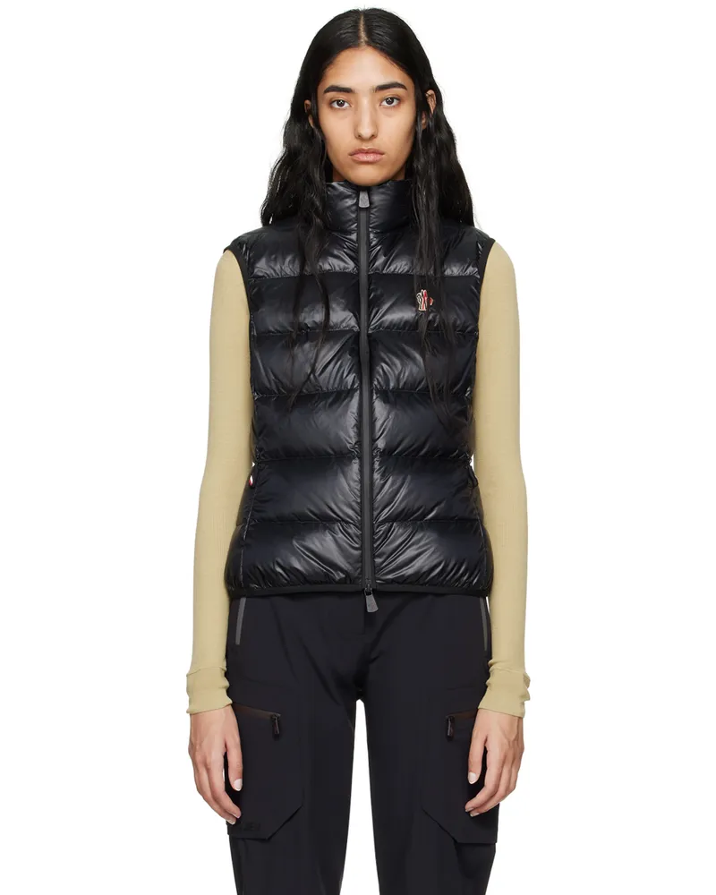 Moncler Black Logo Patch Down Vest 999