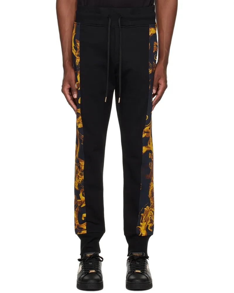 Versace Jeans Black Watercolour Couture Sweatpants Eg89