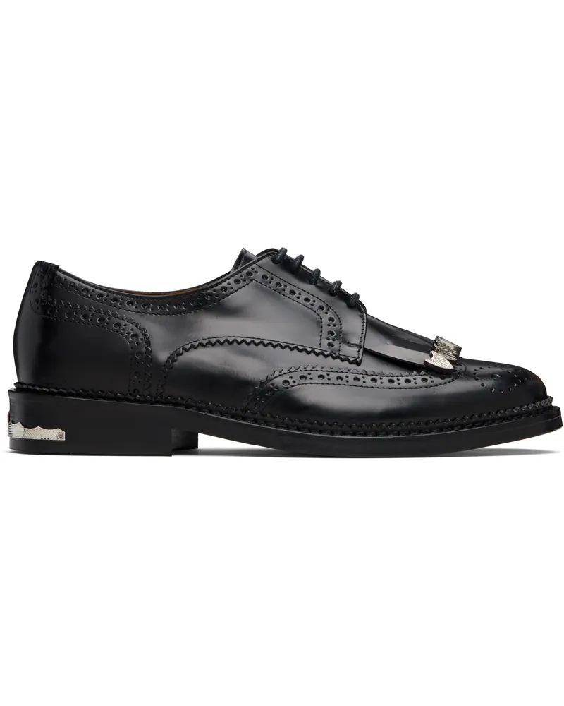 Toga Black Leather AJ855 Derbys Black