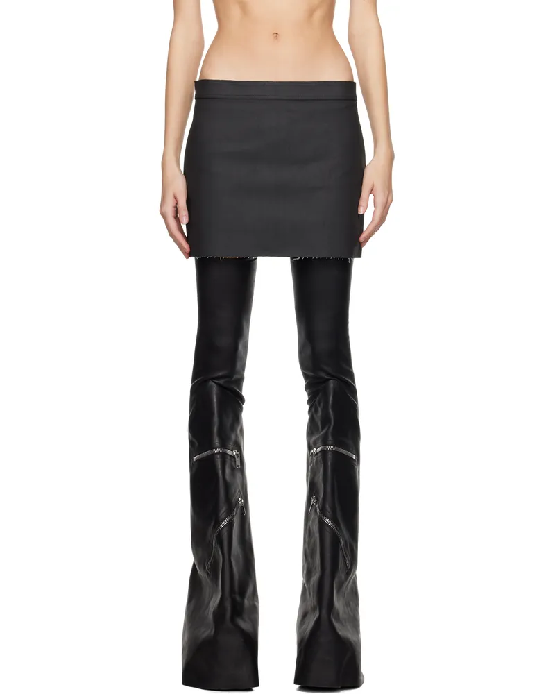 Rick Owens Black Porterville Denim Miniskirt 09