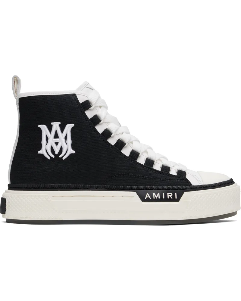 Amiri Black & White MA Court Hi Sneakers Black
