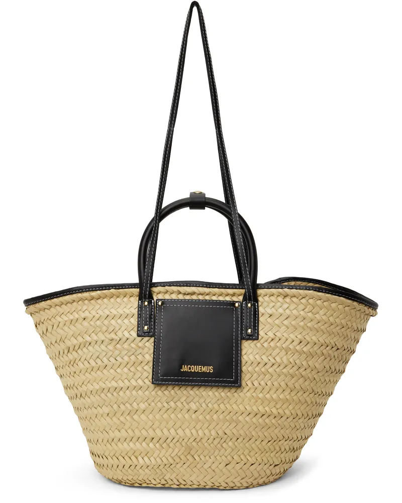 Jacquemus Beige & Black 'The Soli basket' Tote 990