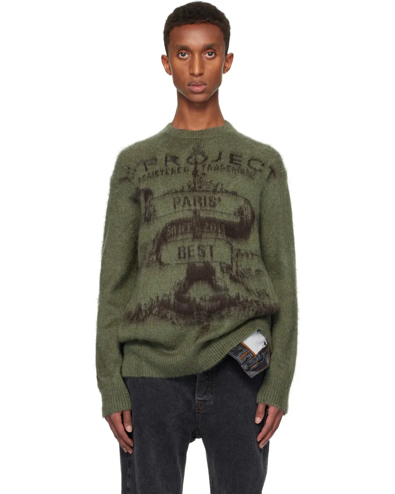 Y/PROJECT Green Paris' Best Jacquard Sweater Dark