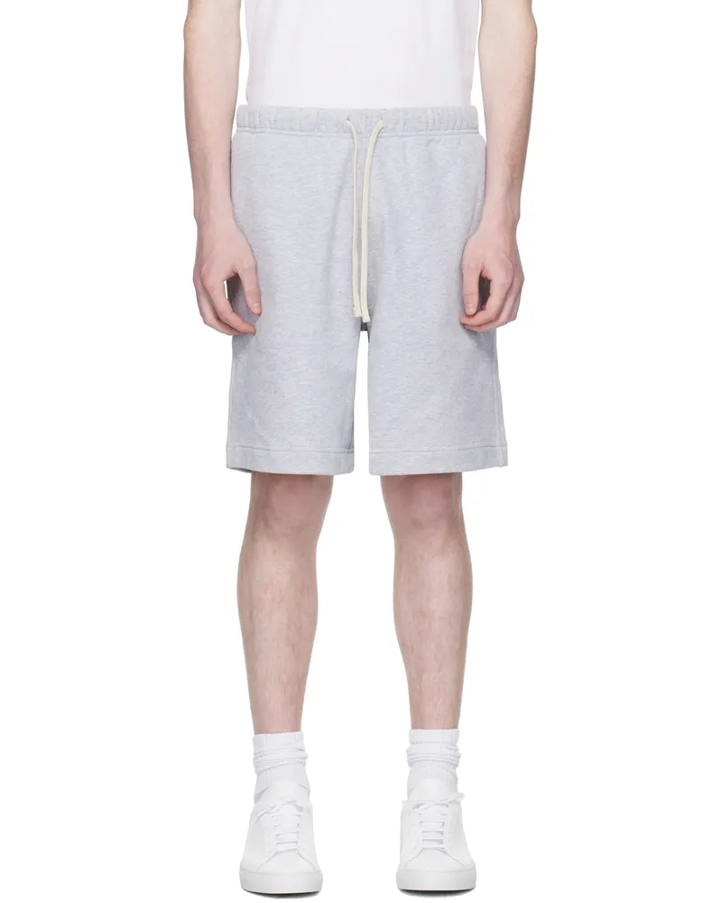 HUGO BOSS Gray BECKHAM Edition Cotton Terry Shorts 045-silver