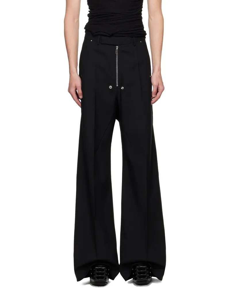 Rick Owens Black Concordians Tailored Wide Bela Trousers 09