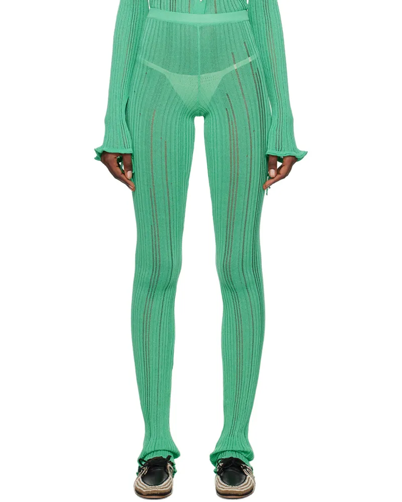 Marco Rambaldi Green Laddering Trousers 13