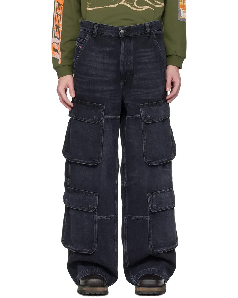 Diesel Black Relaxed D-Touch Odcbe Jeans 2