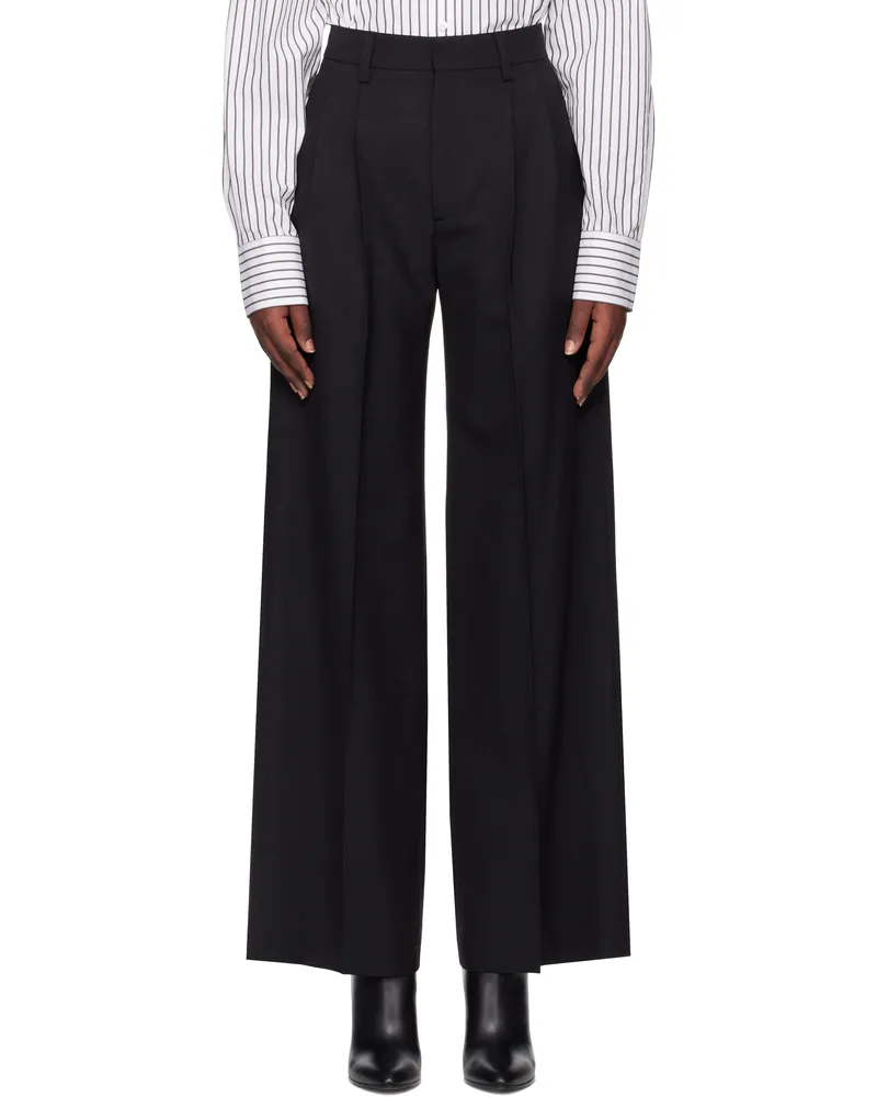 Filippa K Black Darcey Wool Trousers 1433