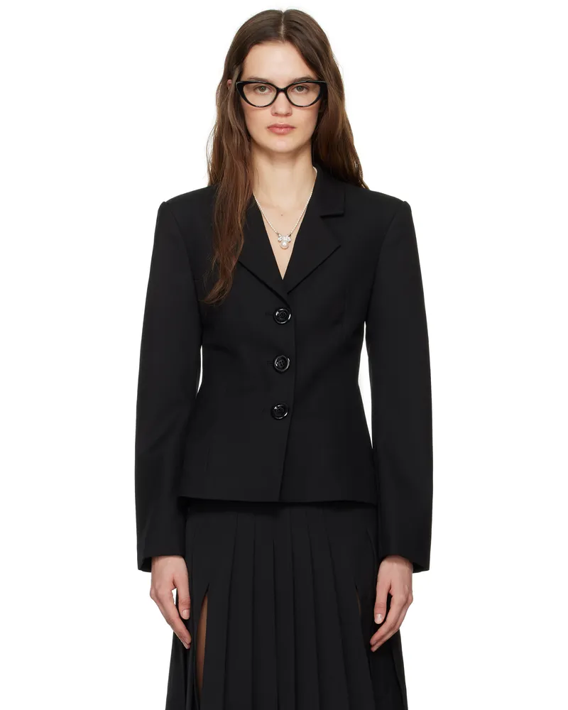 SHUSHU/TONG Black Waist Blazer Ba100