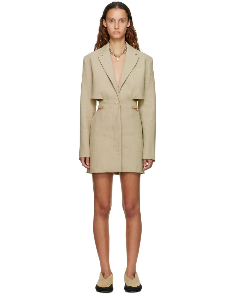 Jacquemus Beige Le Papier 'La Robe Bari' Minidress 150