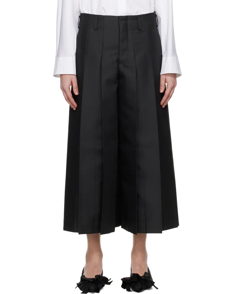Comme des Garçons Black Gabardine Medium Trousers Black