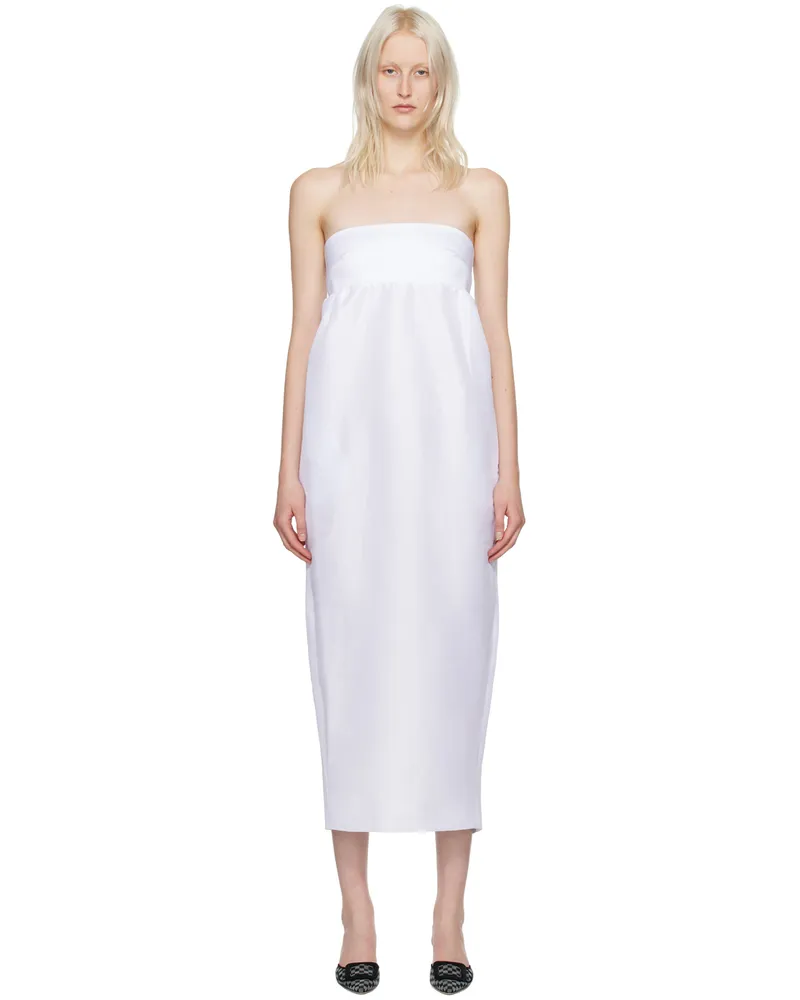 Kika Vargas SSENSE Exclusive White Rosetta Maxi Dress White
