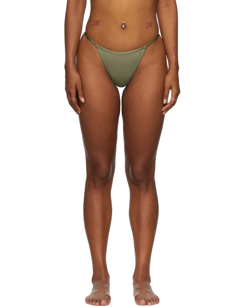 Anine Bing Green Pearl Thong Green