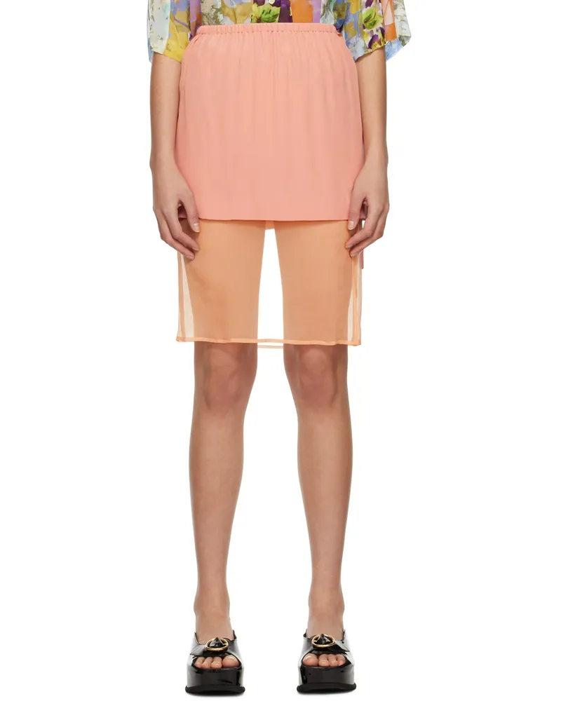 Dries van Noten Pink & Orange Satra Miniskirt 301