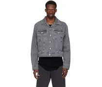 Gray Multi Rivet Denim Jacket