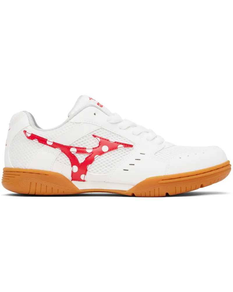 Comme des Garçons White Mizuno Edition Polka Dot School Sneakers White