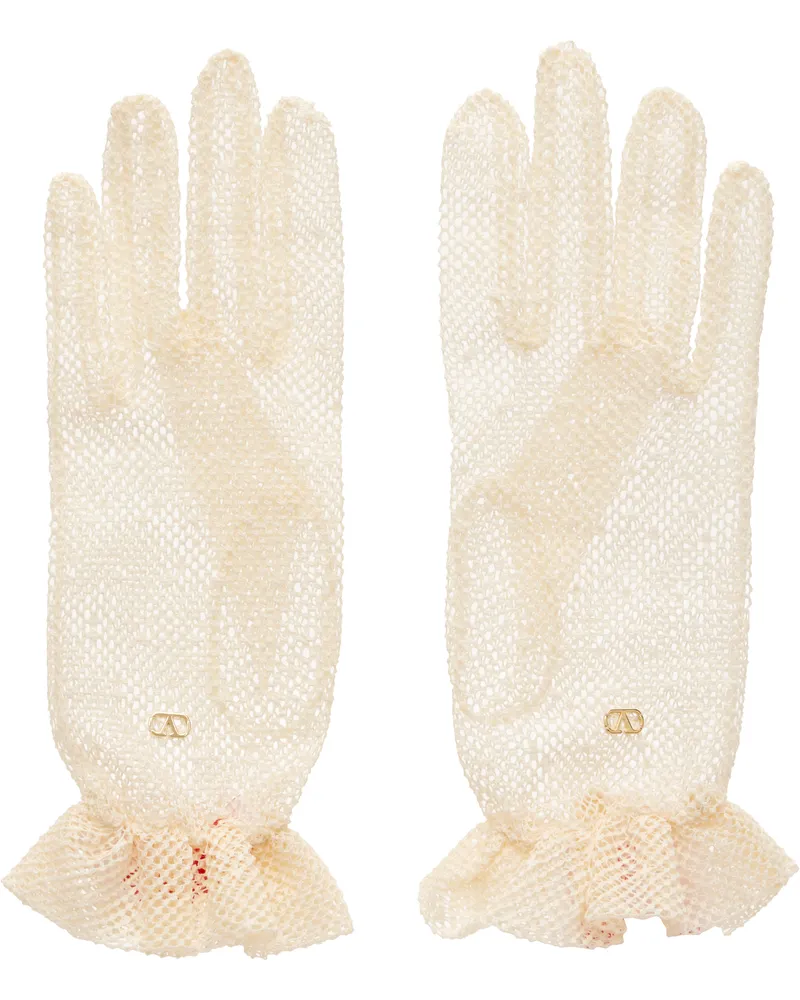 Valentino Garavani Off-White VLogo Signature Gloves Byg