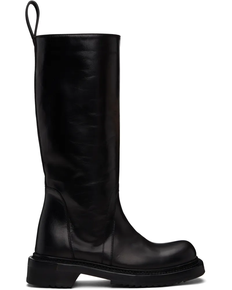 Rick Owens Black Hollywood Pull On Cyclops Tall Boots 09