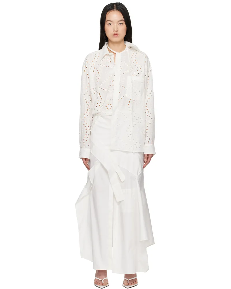 OTTOLINGER White Deconstructed Shirting Midi Dress White