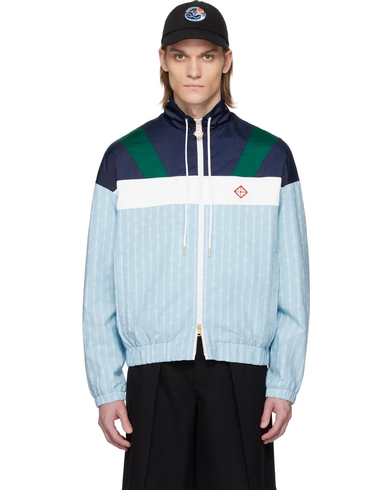 Casablanca Paris Multicolor Pinstripe Laurel Track Jacket Pin
