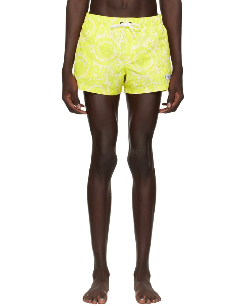 Versace Yellow Barocco Swim Shorts 5y370-mimosa