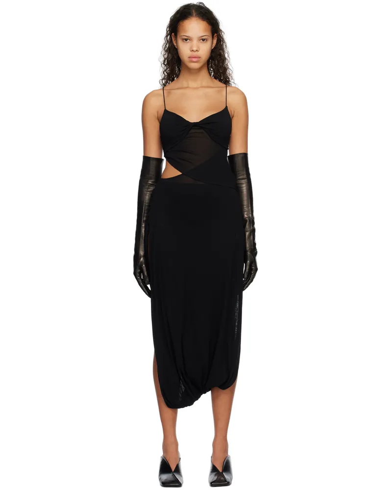 Subtle Le Nguyen Black Twisted Maxi Dress Black