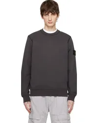 Stone Island Gray Patch Sweashirt Vcharcoal