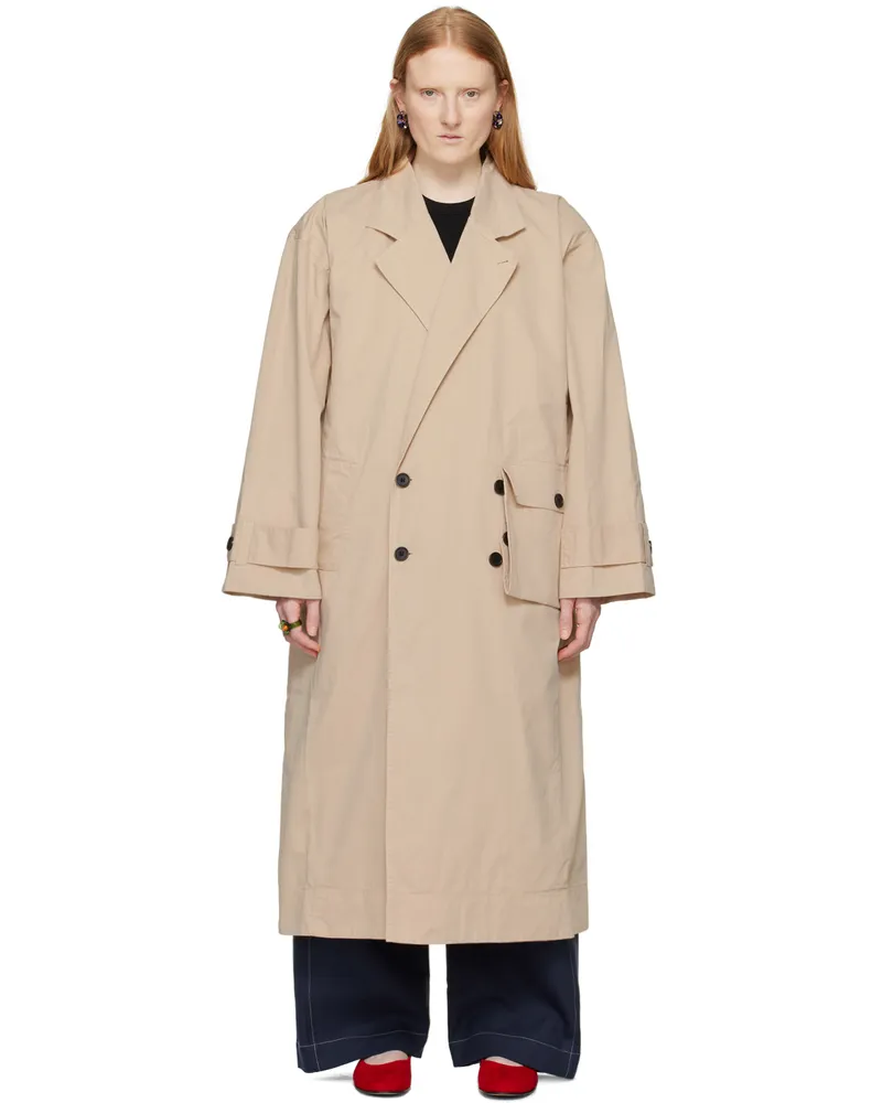 Henrik Vibskov Beige Notice Coat Desert