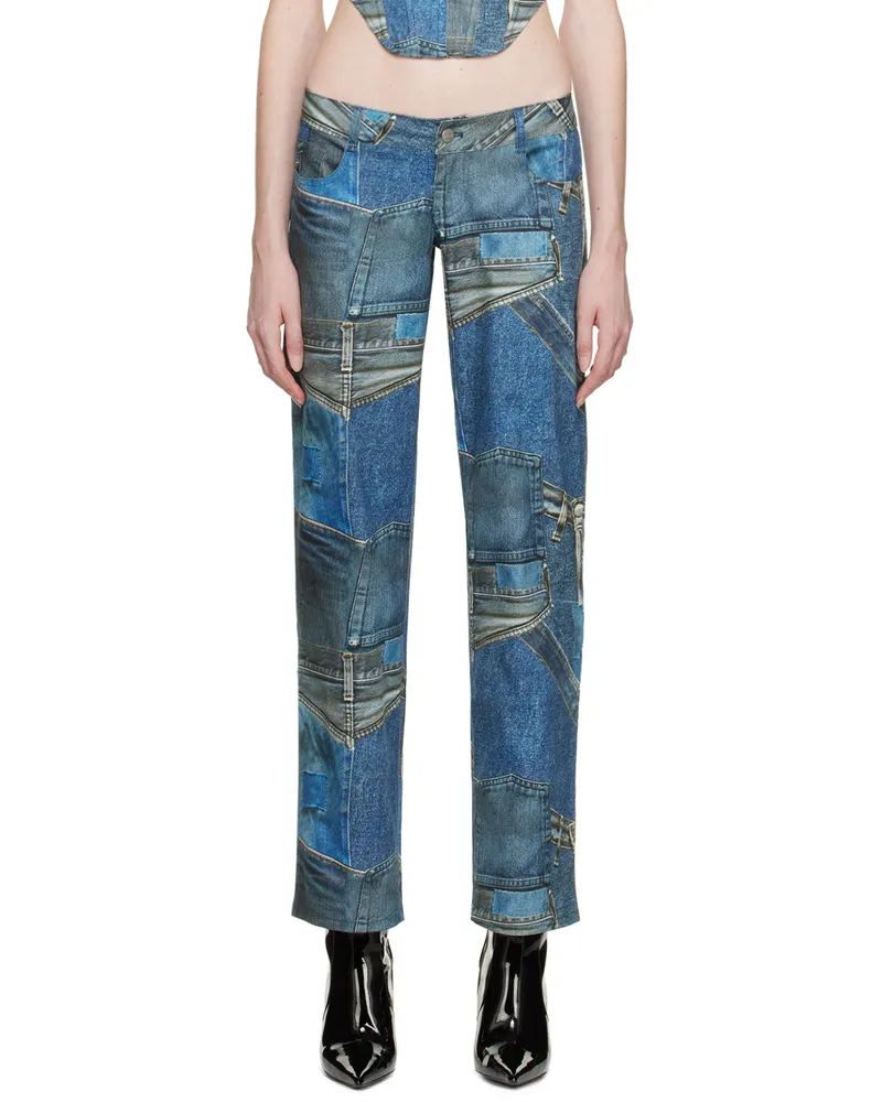 Miaou Blue Atlas Trousers Denim
