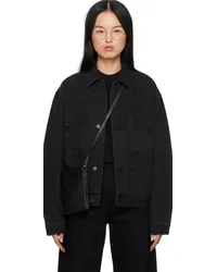 Christophe Lemaire Black 4-Pocket Denim Jacket Denim