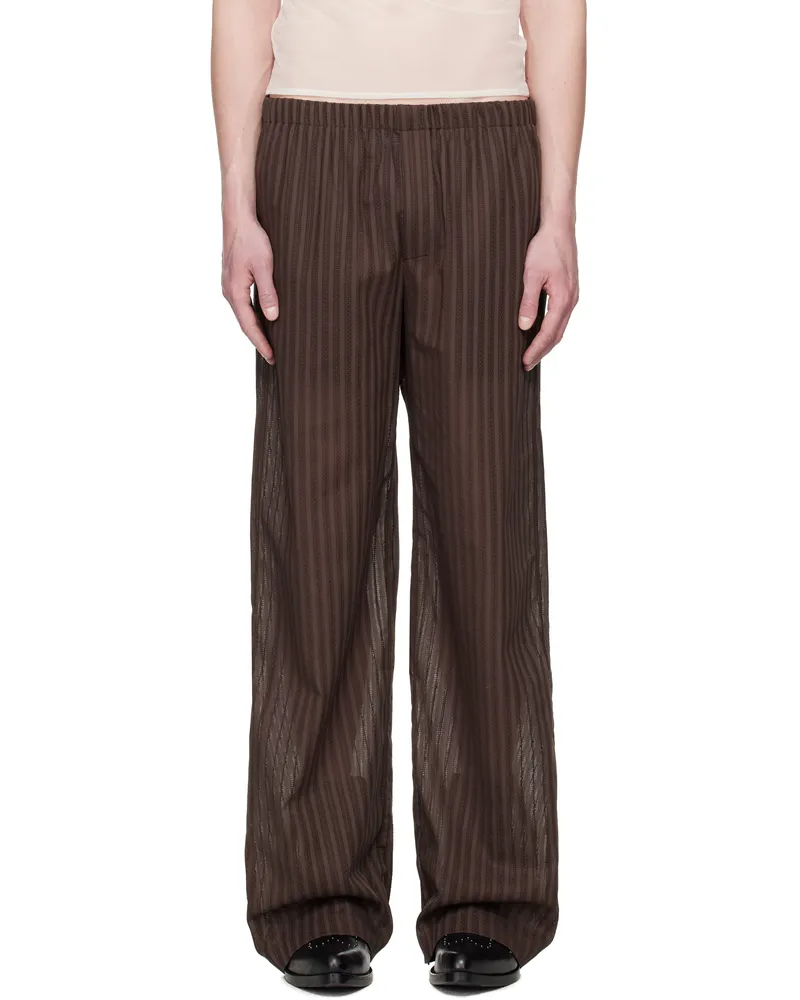 Ludovic de Saint Sernin Brown Boxer Trousers Brown