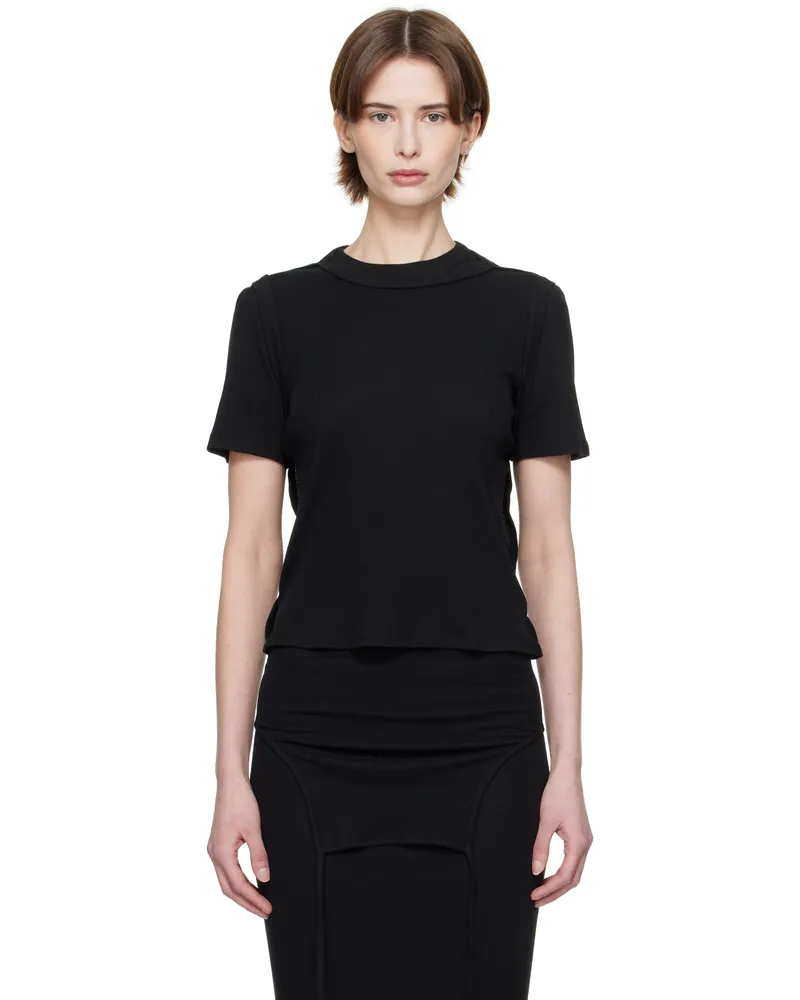 Eckhaus Latta Black Flip T-shirt Asphalt