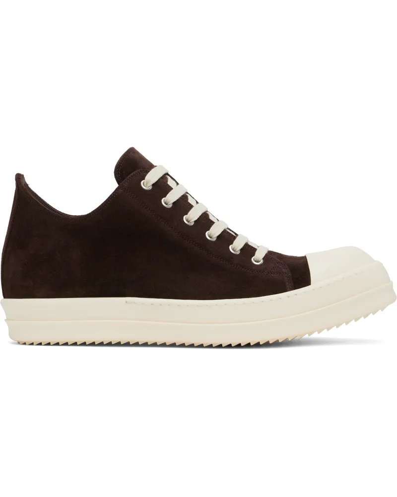 Rick Owens Brown Hollywood Low Sneaks Sneakers 1411