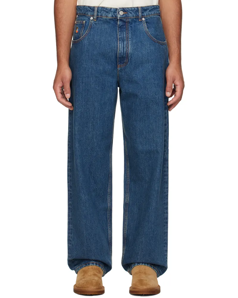 Bally Blue Loose Jeans Denim