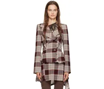 Red & Gray Drunken Tailored Blazer