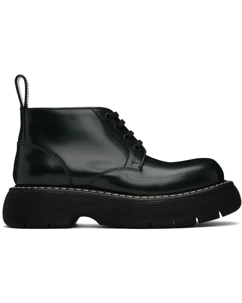 Bottega Veneta Khaki Swell Lace-Up Boots 4615