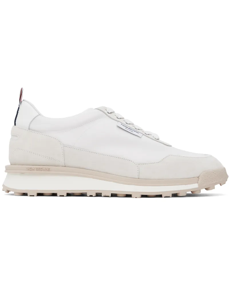 Thom Browne White Eco Nylon Alumni Sneakers 107