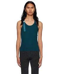 Dion Lee Blue Safety Slider Tank Top Petrol