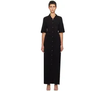 Black Naked Back Maxi Dress