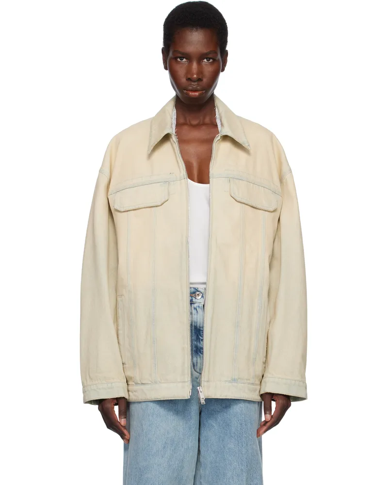 Stella McCartney Blue Sand Overdyed Denim Jacket 2611
